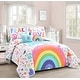 preview thumbnail 9 of 11, Lush Decor Unicorn Rainbow Quilt Set Full - Queen