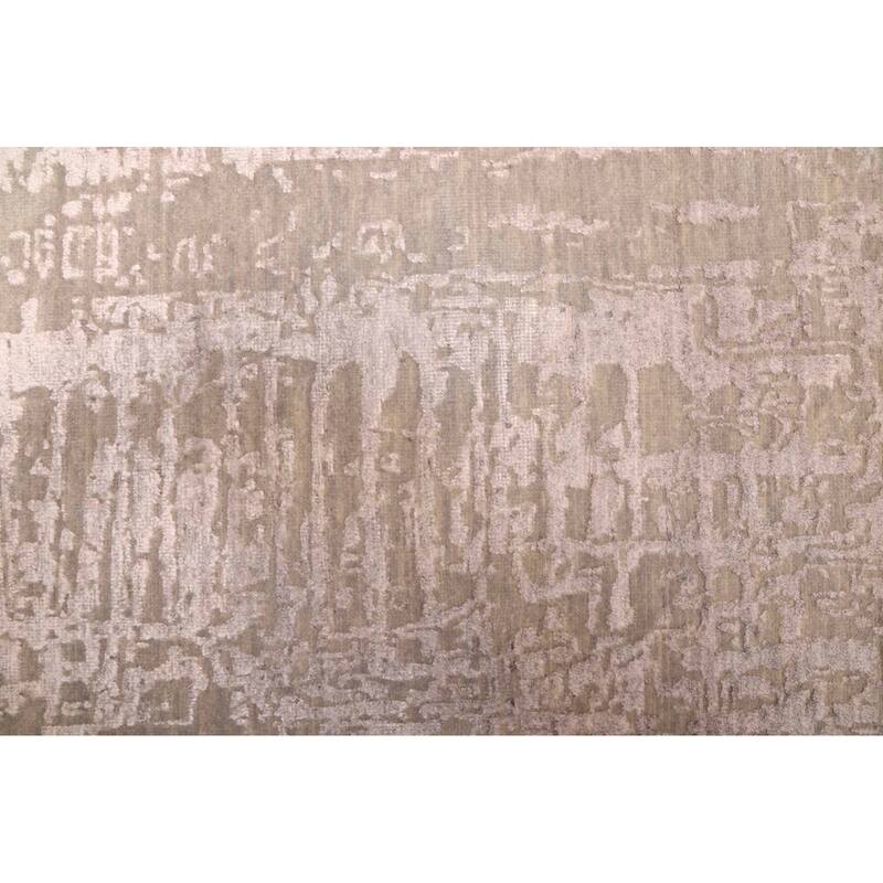 ECARPETGALLERY Hand-knotted Legacy Taupe Silk, Wool Rug - 2'7 x 7'11