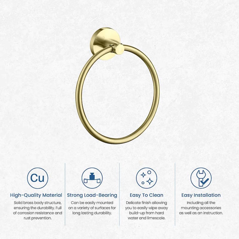 Circular Bathroom Towel Ring - N/A
