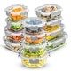 preview thumbnail 32 of 37, JoyFul 24 Piece Glass Food Storage Containers Set with Airtight Lids