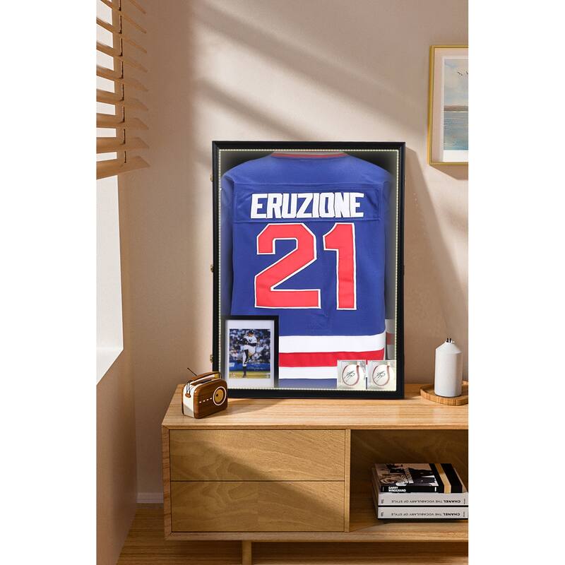 Jersey Frame Display Case, XL Jersey Display Case, with 2 Baseball Case and 1 Photo Frame