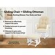 preview thumbnail 9 of 54, Ultimate Nursery Comfort - Glider and Ottoman Set with Reclining Cushion Chair, Rocker Chair with Padded Back and Armrests