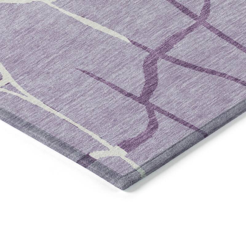 Machine Washable Indoor/ Outdoor Abstract Webby Chantille Rug