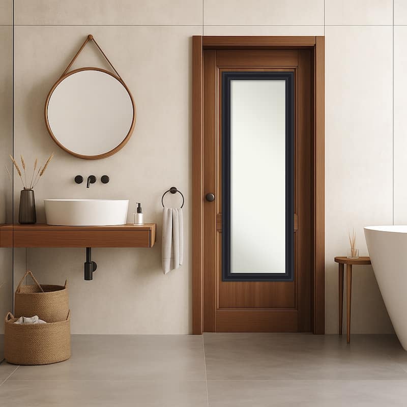 Dalat Non-Beveled Framed Full-Length On the Door Mirror
