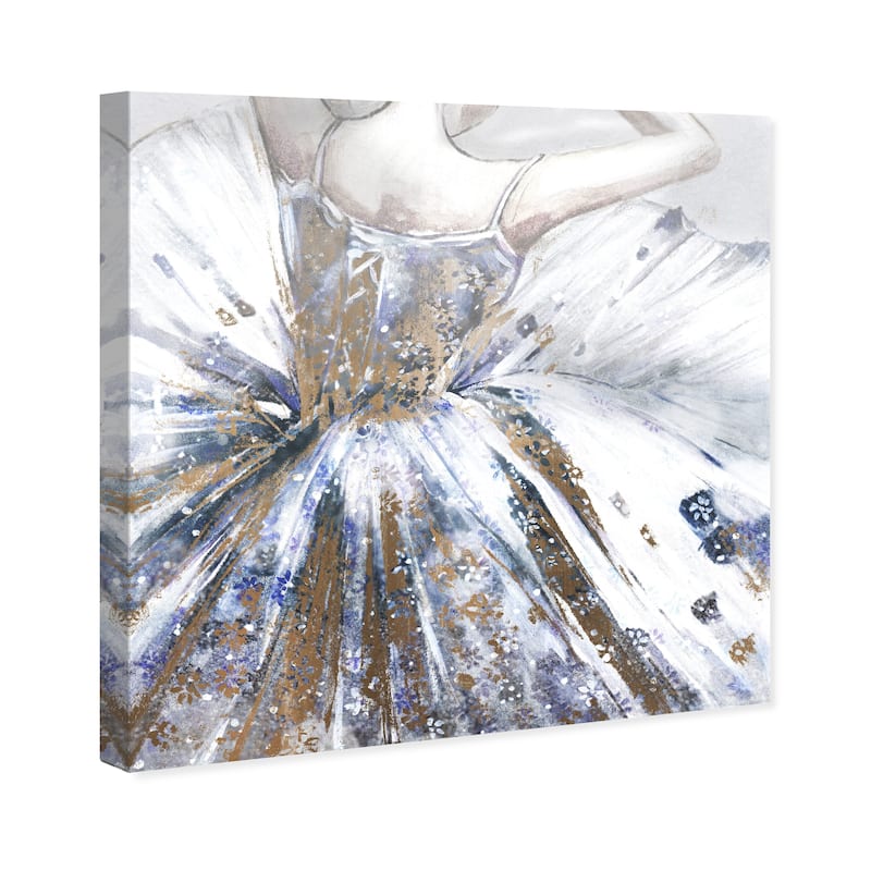 Wynwood Studio Canvas Fashion and Glam Ballerina Gown White and Copper Glam Wall Art Canvas Print