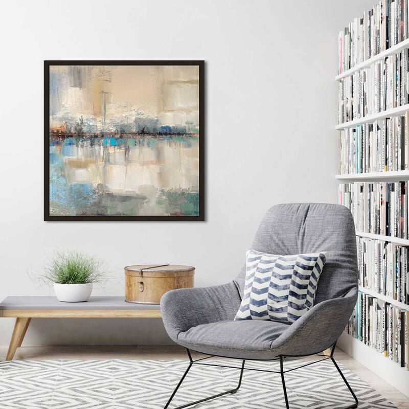 "Shoreline Reflection II" by Ruane Manning Print on Floating Canvas