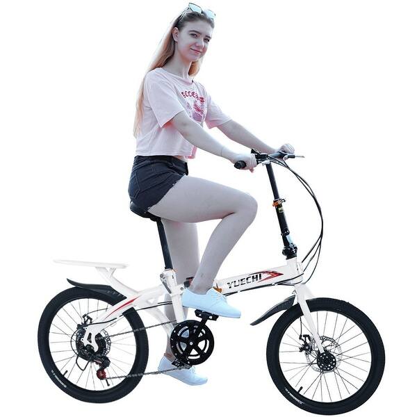 20/" 7 Speed City Folding Compact Suspension Bike Bicycle Urban Commuters