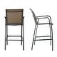 preview thumbnail 4 of 11, Outdoor Bar Stools Patio Bar Chairs and Glass Bar Table with Umbrella Hole