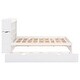 preview thumbnail 13 of 32, Full Size Storage Platform Bed with Trundle and Pull-Out Shelves, White