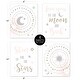 preview thumbnail 5 of 4, Sweet Jojo Designs Blush Pink Gold Grey and White Celestial Collection Wall Decor Art Prints (Set of 4) - Star and Moon