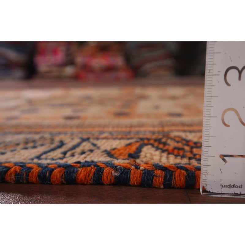 Handmade Transitional Oushak Turkish Vintage Runner Rug - 3'8"x 12'4"