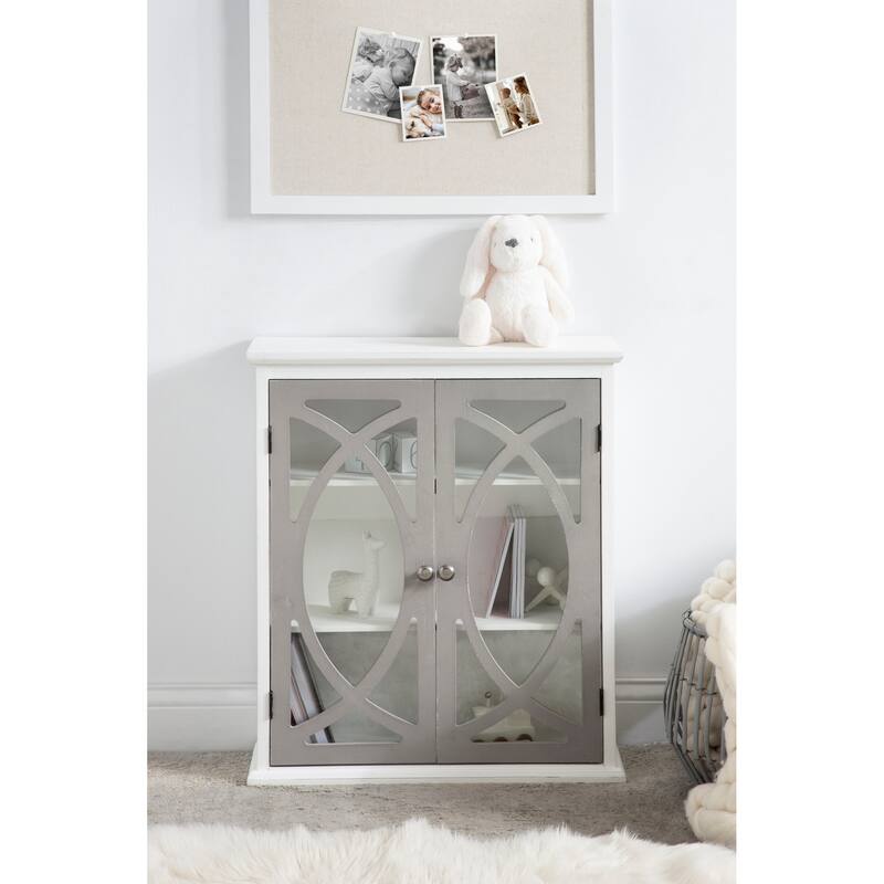 Kate and Laurel Quinlan Decorative Rustic 2-Door Wall Cabinet