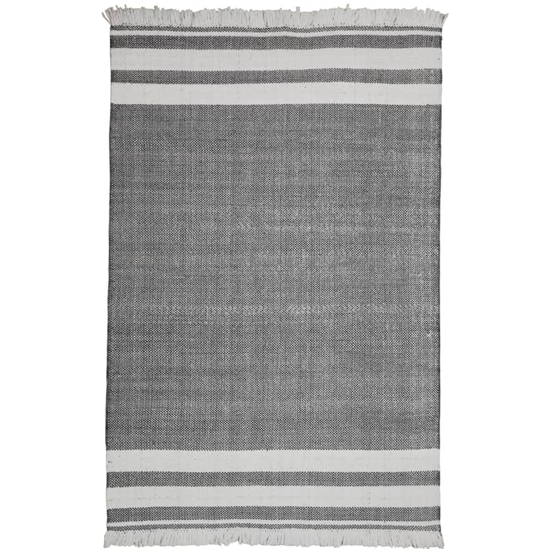 Sevita Striped PET Yarn Indoor/Outdoor Area Rug - 5' x 7'9" - Steel Gray