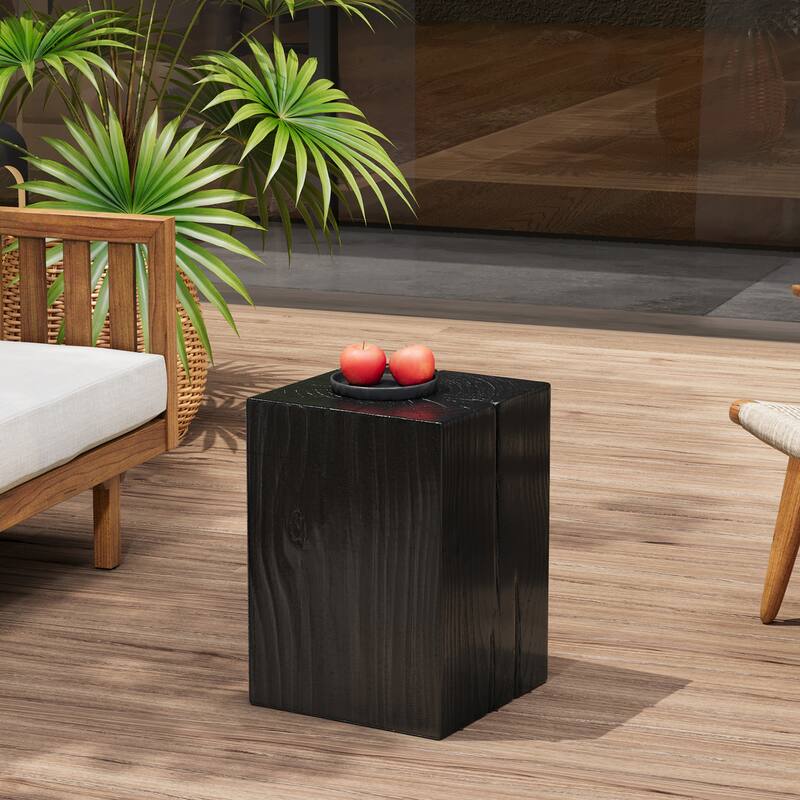 Christopher Knight Home - Peregrine 18"H Outdoor Indoor Wood Look MGO Fiberglass End Table