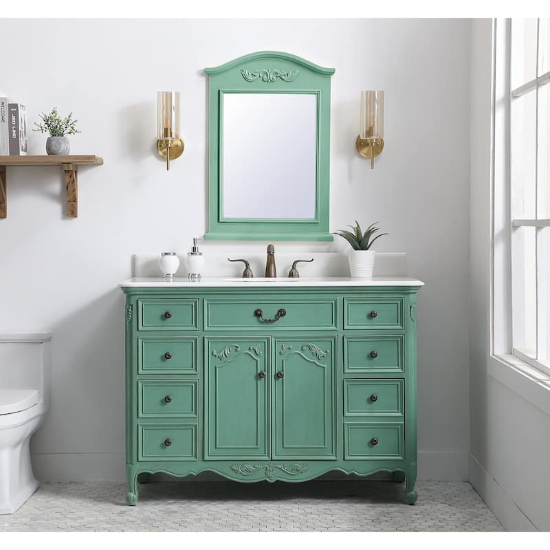 48" Bathroom Vanity Sink - Vintage Mint