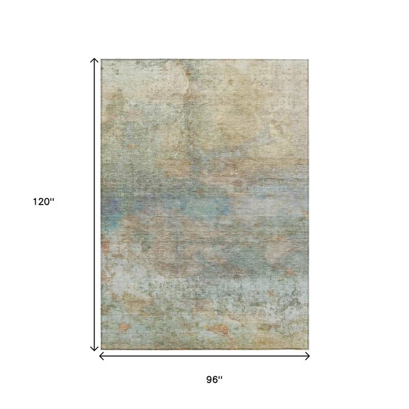 HomeRoots Abstract Transitional Rectangle Outdoor Rug