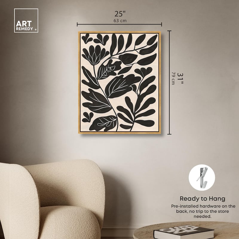 Ebony Eden Essence I Canvas by Art Remedy