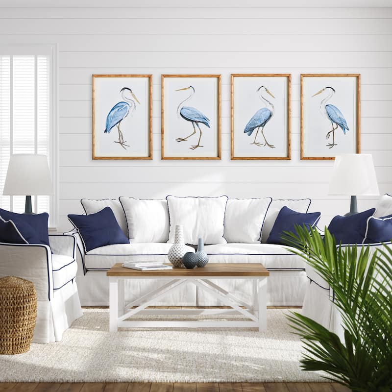 Elegant Blue Heron Coastal Prints