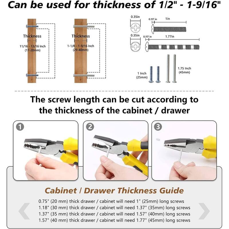 10 Pack 5" Bar Cabinet Knob Cabinet Handles Pulls - 128mm