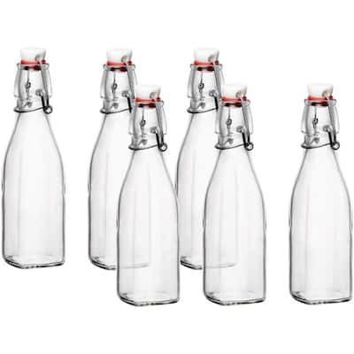 Bormioli Rocco Glass 8.5 Ounce Swing Top Bottle Set of 6 - 8.5 Oz Set of 6