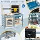 preview thumbnail 3 of 8, Costway 2-In-1 Outdoor Mud Kitchen with Faucet & Removable Sink Metal - See Details