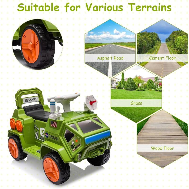 6V Kids Ride On ATV, Electric Toddlers Car, with Flash Lights, Music