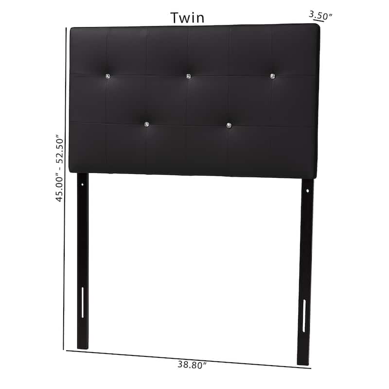 Porch & Den Rio Vista Crystal Tufted Twin Headboard