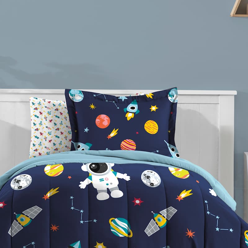 Dream Factory Space Galaxy Bed-In-A-Bag Comforter Set