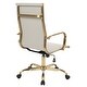 preview thumbnail 25 of 42, LeisureMod Harris High-Back Leather Office Chair With Gold Frame