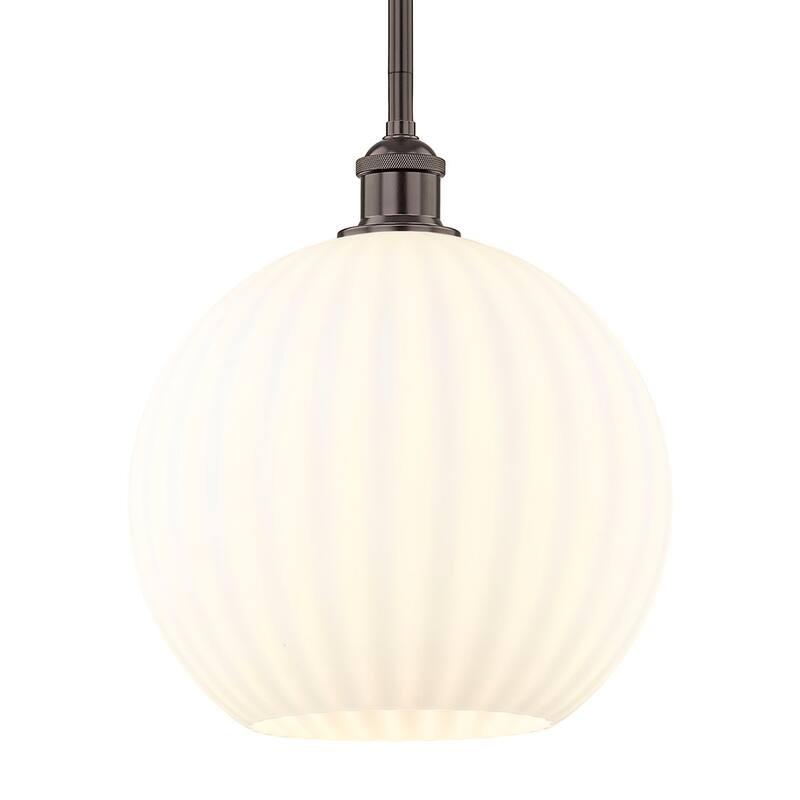 Innovations Lighting 616-1S 13 12 White Venetian Pendant White - Oil Rubbed Bronze