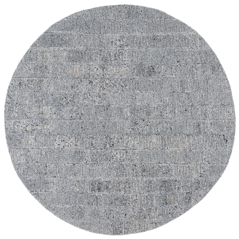 SAFAVIEH Handmade Harvest Terje Modern Contemporary Wool Rug - 6' Round - Grey
