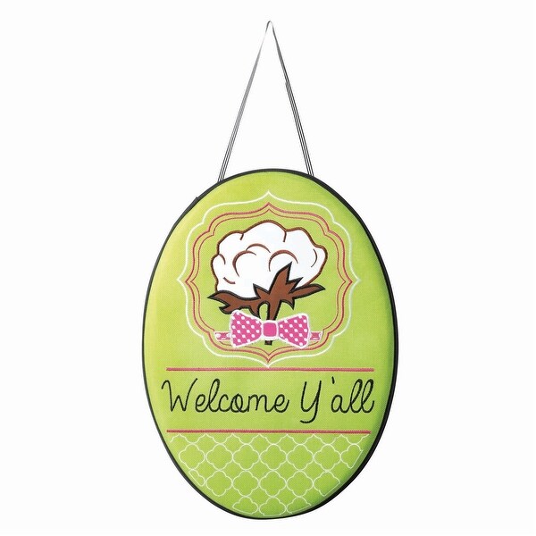 18" Southern Cotton "Welcome Y'all" Door Banner - other-frame-size
