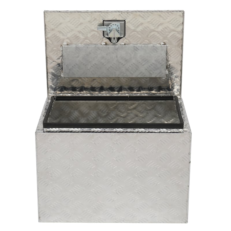 24" Aluminum Under Body Toolbox 5 Bar Tread Silver
