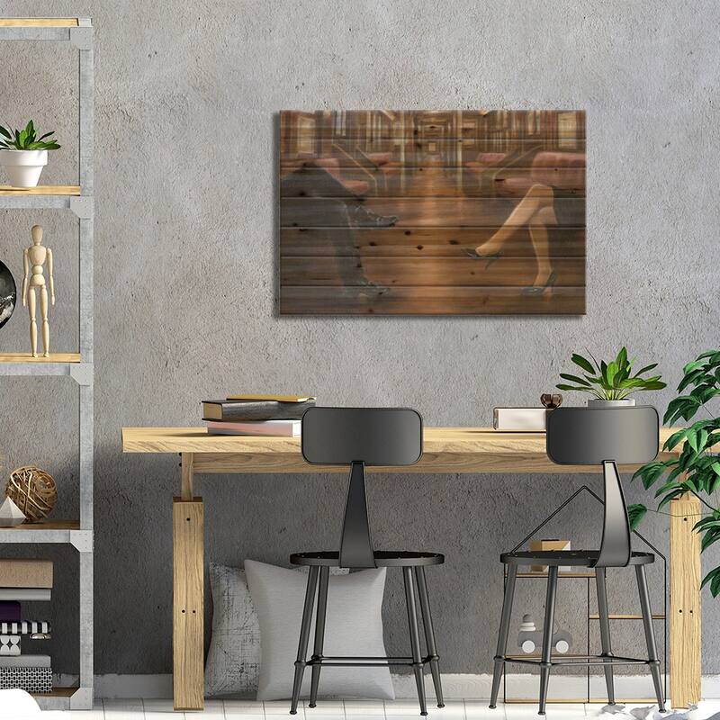 Last Stop Print On Wood by Ethan Harper - Multi-Color