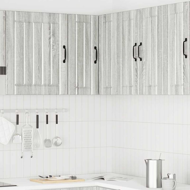 vidaXL Kitchen Wall Corner Cabinet Grey sonoma Engineered wood Medium - 22.4 x 22.4 x 23.6