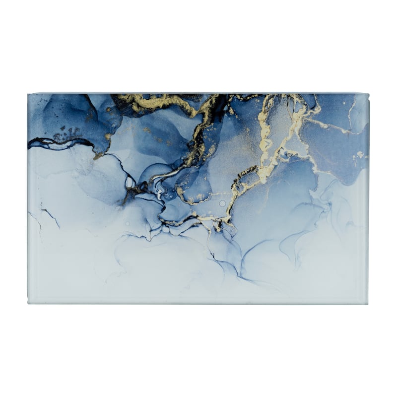 Modern Statement Decorative Box with Abstract Finish and Lid