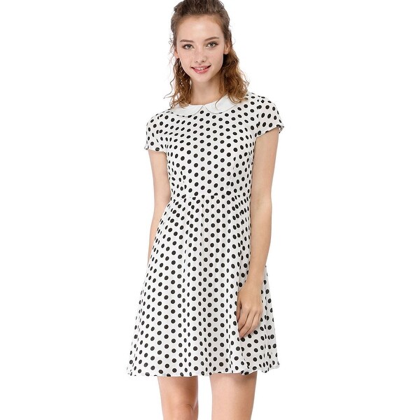 polka dot collar dress