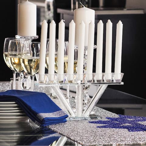 Sparkles Home Rhinestone Crystal-Filled Menorah - N/A