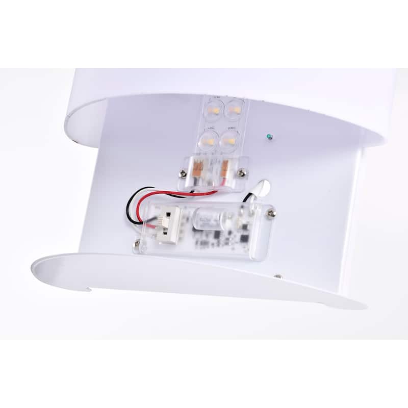 Crispo LED 9 inch Wall Sconce White Finish CCT Selectable 3K/4K/5K