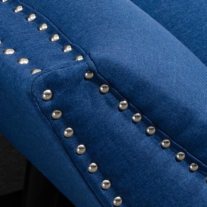 HOMCOM Modern Button Tufted Sitting Bench/Accent Fabric Upholstered Ottoman for Bedroom or Living Room
