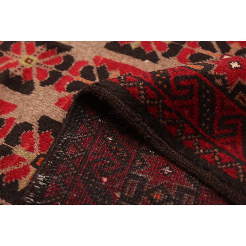 ECARPETGALLERY Hand-knotted Baluch Tan Wool Rug - 3'5 x 6'3