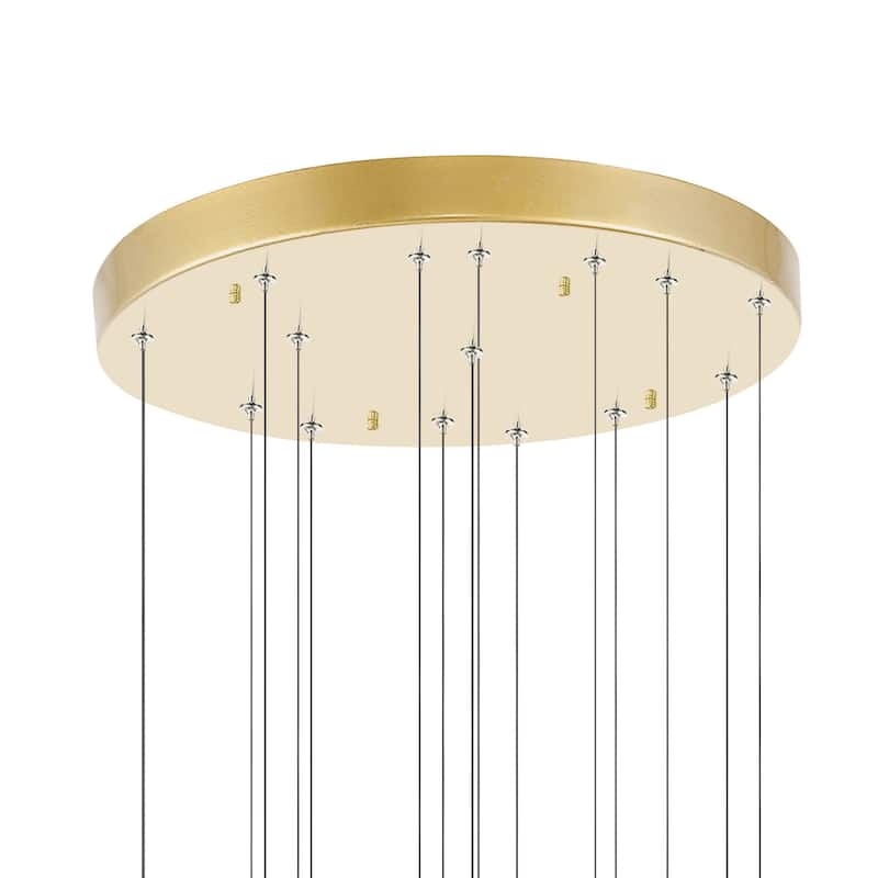 Carolina LED Chandelier With Gold Leaf Finish - Gold Leaf