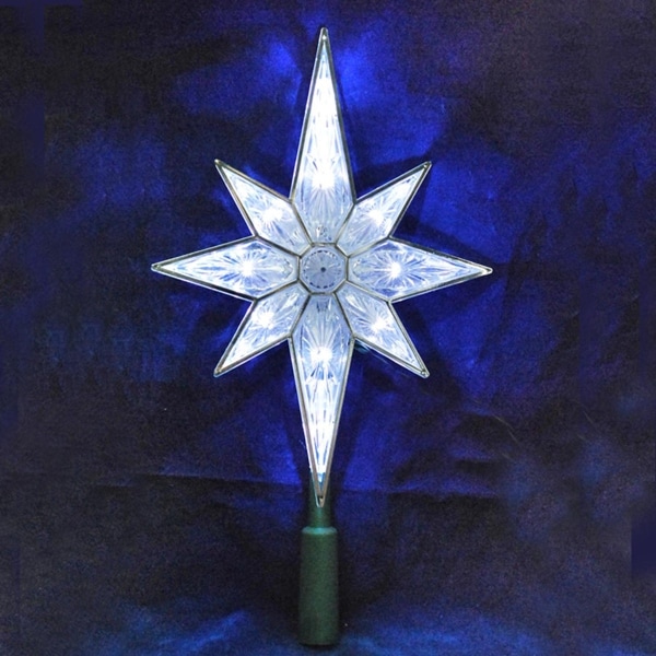 105 lighted led 8 point star christmas tree topper pure white lights - Lighted Christmas Tree Toppers 105 lighted led 8 point star christmas tree topper pure white lights - Lighted Christmas Tree Toppers