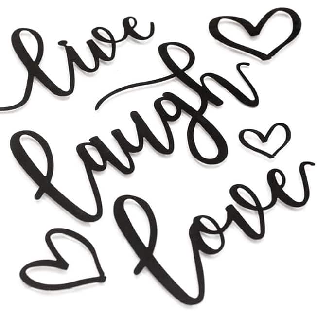 Live Laugh Love Metal Wall Art - 6-Piece Set Home Living Room Decor