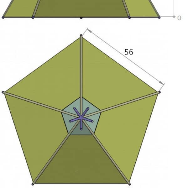 dimension image slide 0 of 2, 8' Extra Large Teepee Play Tent - indian tribe color mix