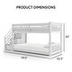 preview thumbnail 9 of 7, Furniture of America Chalina Modern Pinewood Twin over Twin Low Profile Bunk Bed with 3-Drawer Reversible Storage Staircase