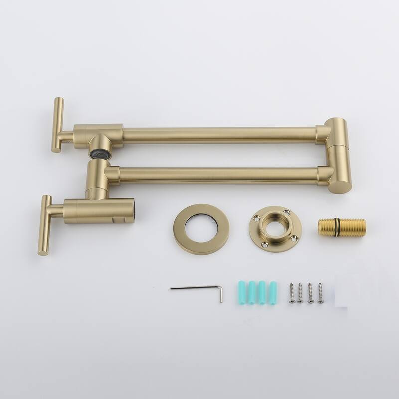 YASINU Contemporary 2-Handle Wall Mounted Pot Filler