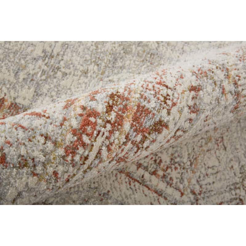 Grand Bazaar Frencess Machine Made Distressed Transitional Area Rug