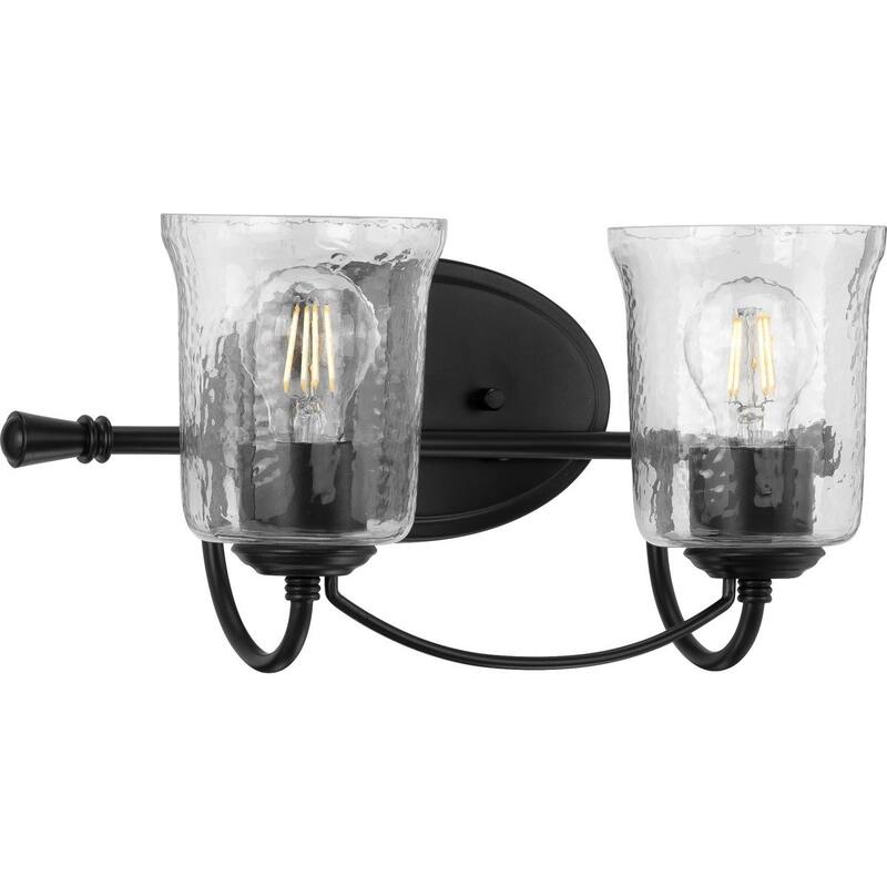 Bowman Collection Black Two-Light Bath - 7.75"H