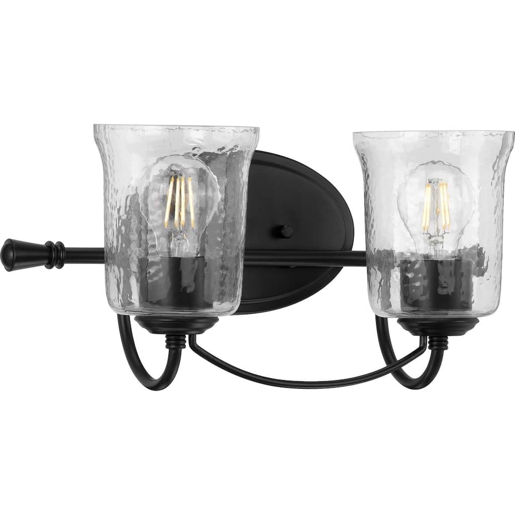 Bowman Collection Black Two-Light Bath - 7.75"H